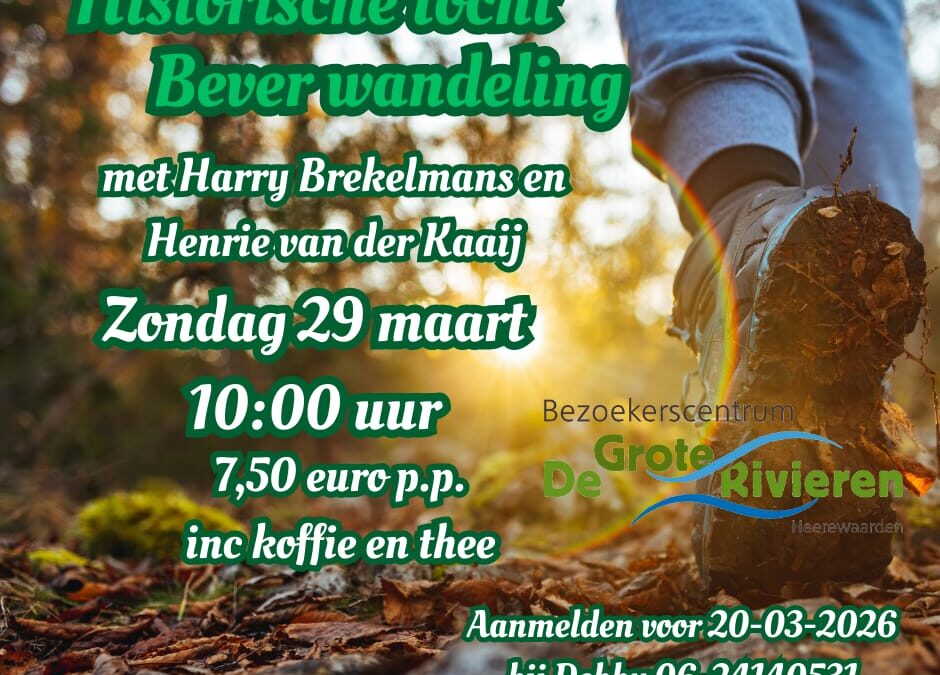 Historische Bevertocht zondag 29 maart 2026
